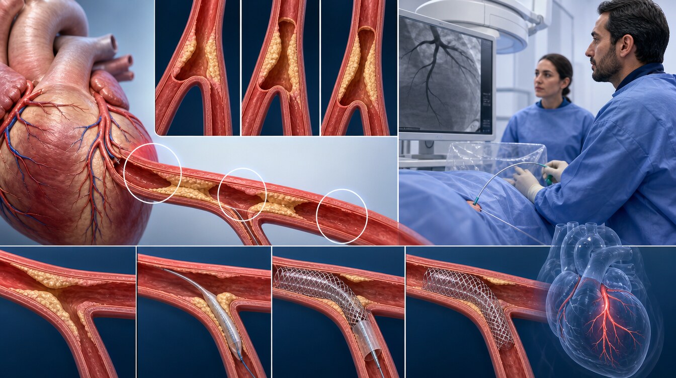 Diagram of coding three coronary segments as 1 or 0 in the Medina classification