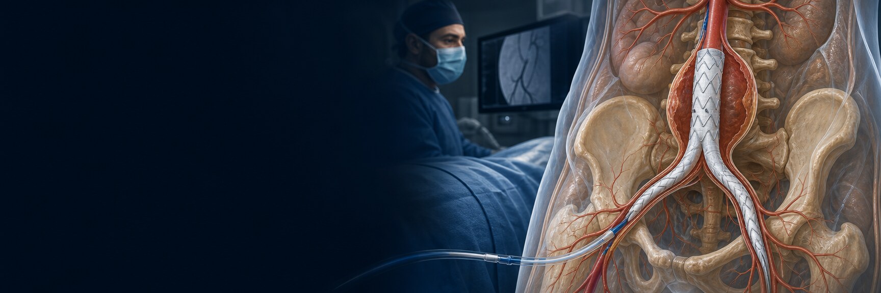 İnfrarenal karın aort anevrizmasına kasık damarından yerleştirilen stent-greft (EVAR)