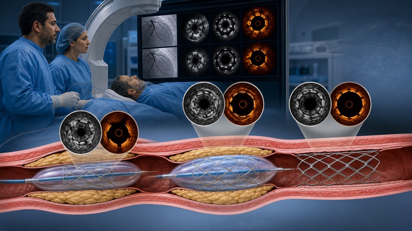 Stent genişlemesi ve duvar temasının anjiyografi, IVUS ve OCT ile karşılaştırılması